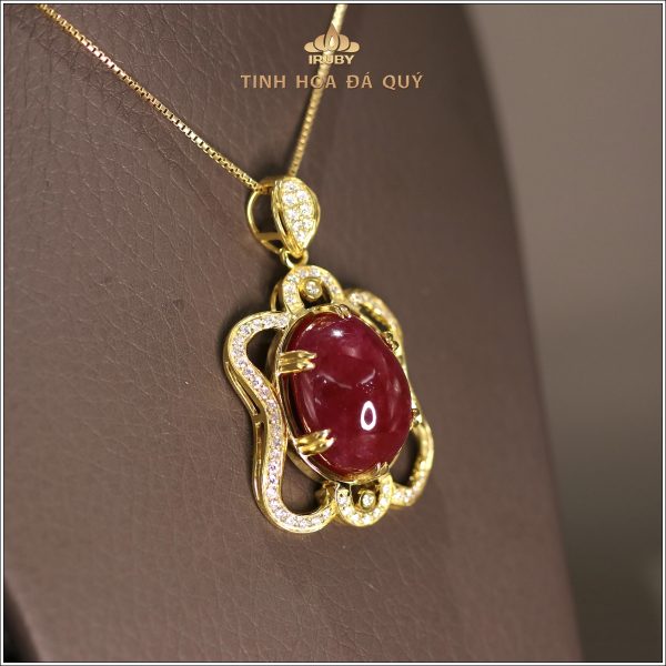 Mặt dây Ruby kết kim cương tự nhiên - IRRC234 2405265 hình ảnh 4