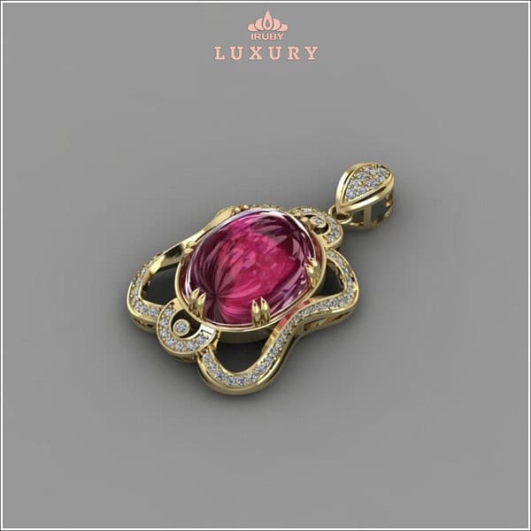 Mặt dây Ruby kết kim cương tự nhiên – IRRC234 2405265 hình ảnh 2