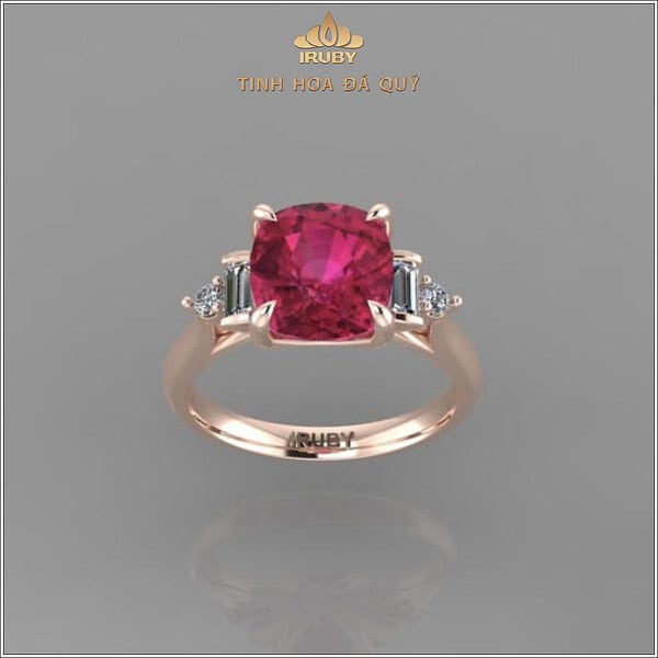 Mẫu 3d nhẫn nữ spinel tự nhiên kết kim cương hình ảnh