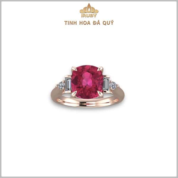 Mẫu 3d nhẫn nữ spinel tự nhiên kết kim cương hình ảnh 1