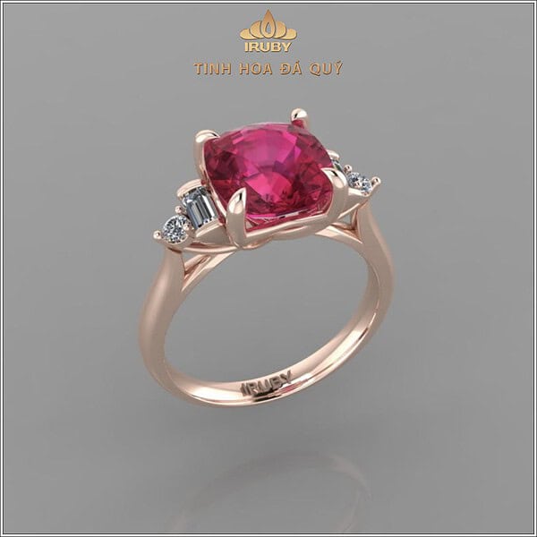 Mẫu 3d nhẫn nữ spinel tự nhiên kết kim cương hình ảnh 2