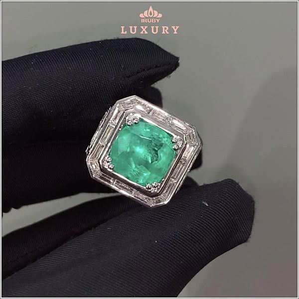 Nhẫn nam Emerald Colombia mẫu chủ tịch Luxury IREM 2406510 hình ảnh 4