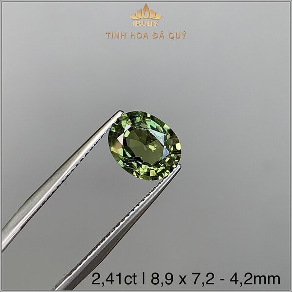 Sapphire xanh Lục tự nhiên 100% 2,41ct IRGS263 2407241