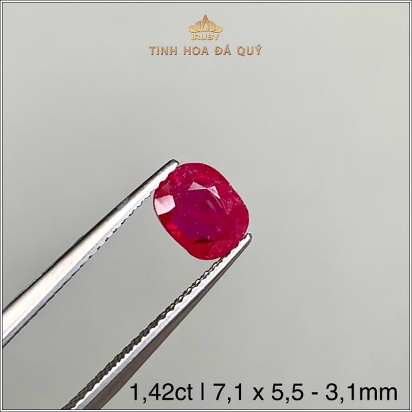 Đá Ruby Lục Yên đỏ huyết bồ câu 1,42ct- IRRF246 2408142 hình ảnh 4