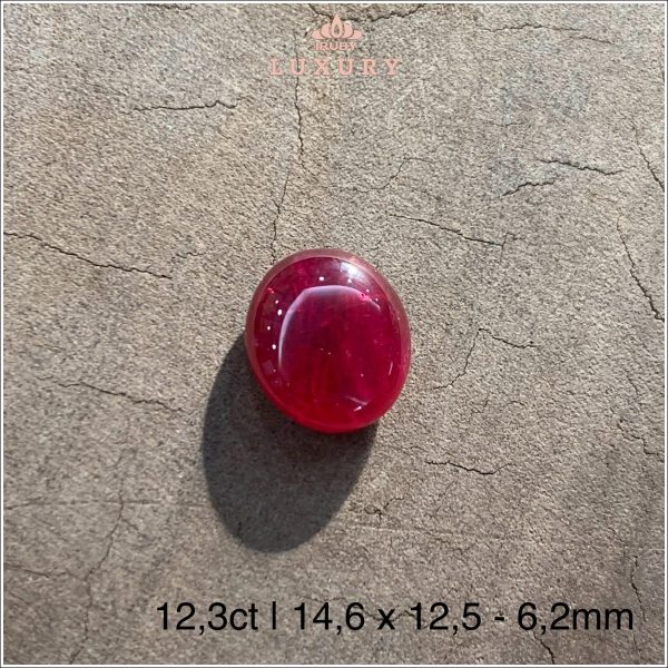 Đá Ruby cabochon Lục Yên tự nhiên 100% 12,3ct - IRRC254 2408123 hình ảnh