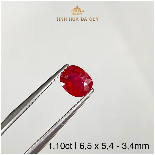 Đá Ruby đỏ huyết Lục Yên tự nhiên 100% 1,10ct - IRRF247 2408110 hình ảnh 3