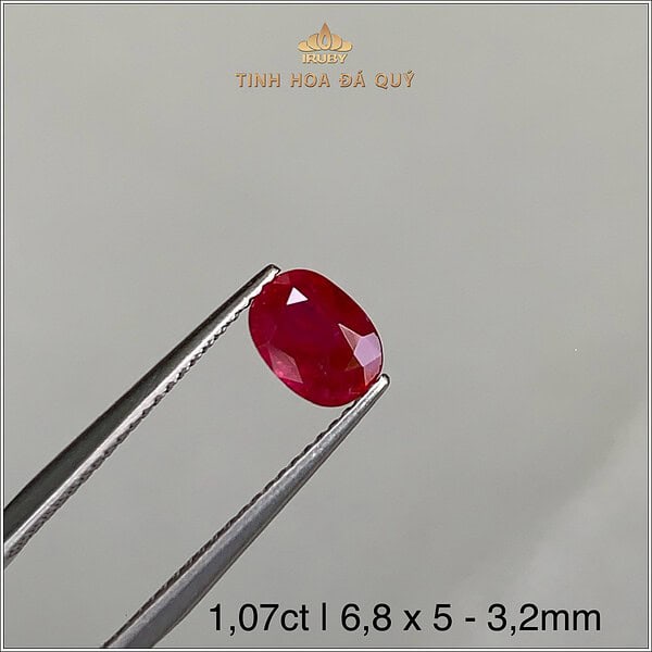 Đá Ruby facet đỏ huyết Lục Yên 1,07ct - IRRF253 2408107 hình ảnh 1