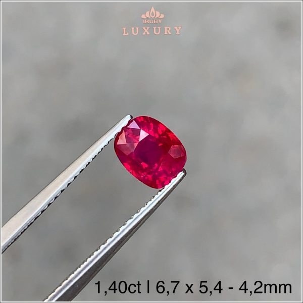 Đá Ruby facet đỏ huyết Lục Yên tự nhiên 100% 1,40ct - IRRF250 2408140 hinhg ảnh 1