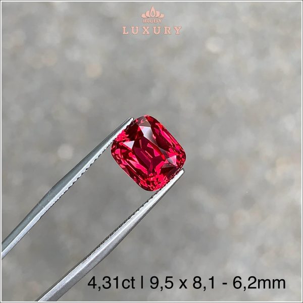 Đá Spinel Lục Yên tự nhiên 100% VIP 4,31ct - IRSI115 2408431 hình ảnh