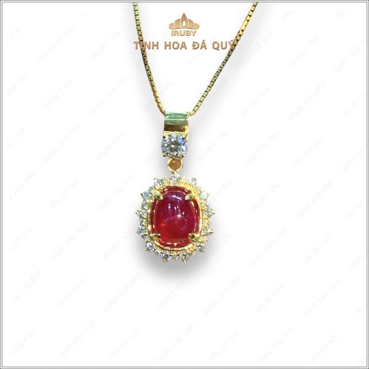 Mặt dây chuyền Ruby kết Kim Cương – IRRC 236291