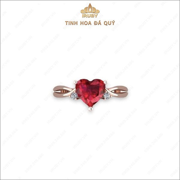 Mẫu 3D nhẫn nữ garnet trái tim - IRGN 239245 hình ảnh 3