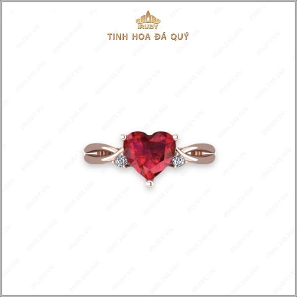 Nhẫn nữ Garnet kết Kim Cương - IRGN 239245 hình ảnh 4