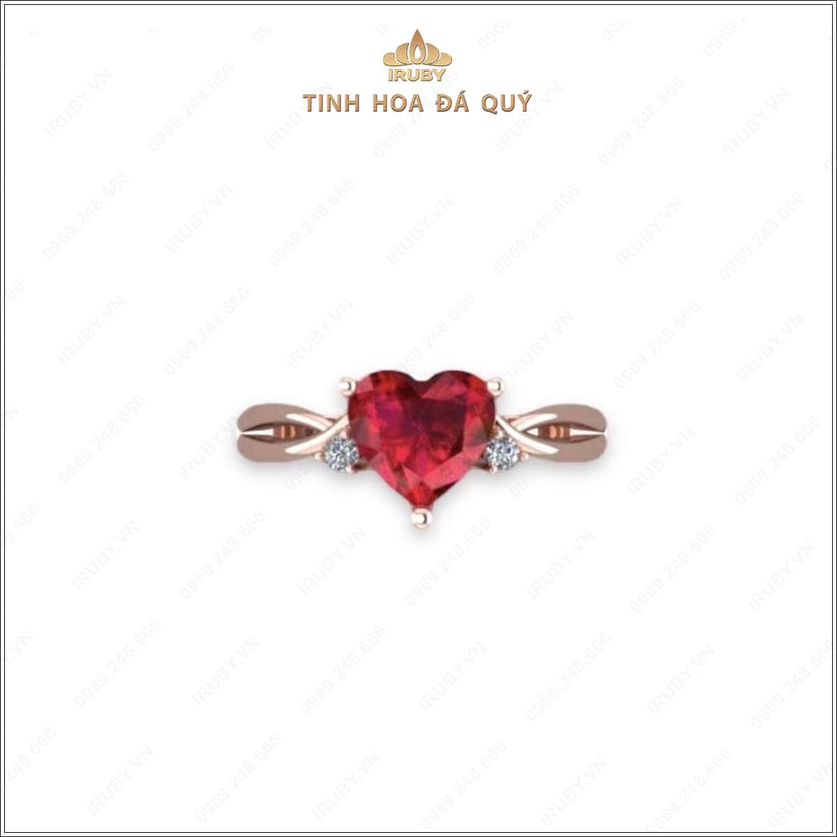 Nhẫn nữ Garnet kết Kim Cương – IRGN 239245