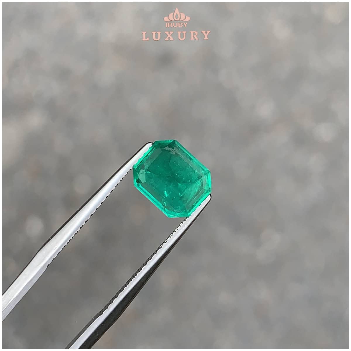 Đá Emerald xanh vivid tự nhiên 100% 2,17ct - IREM48 2409217 hình ảnh 3