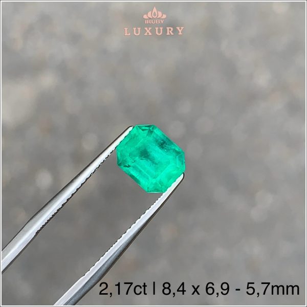 Đá Emerald xanh vivid tự nhiên 100% 2,17ct - IREM48 2409217 hình ảnh 4