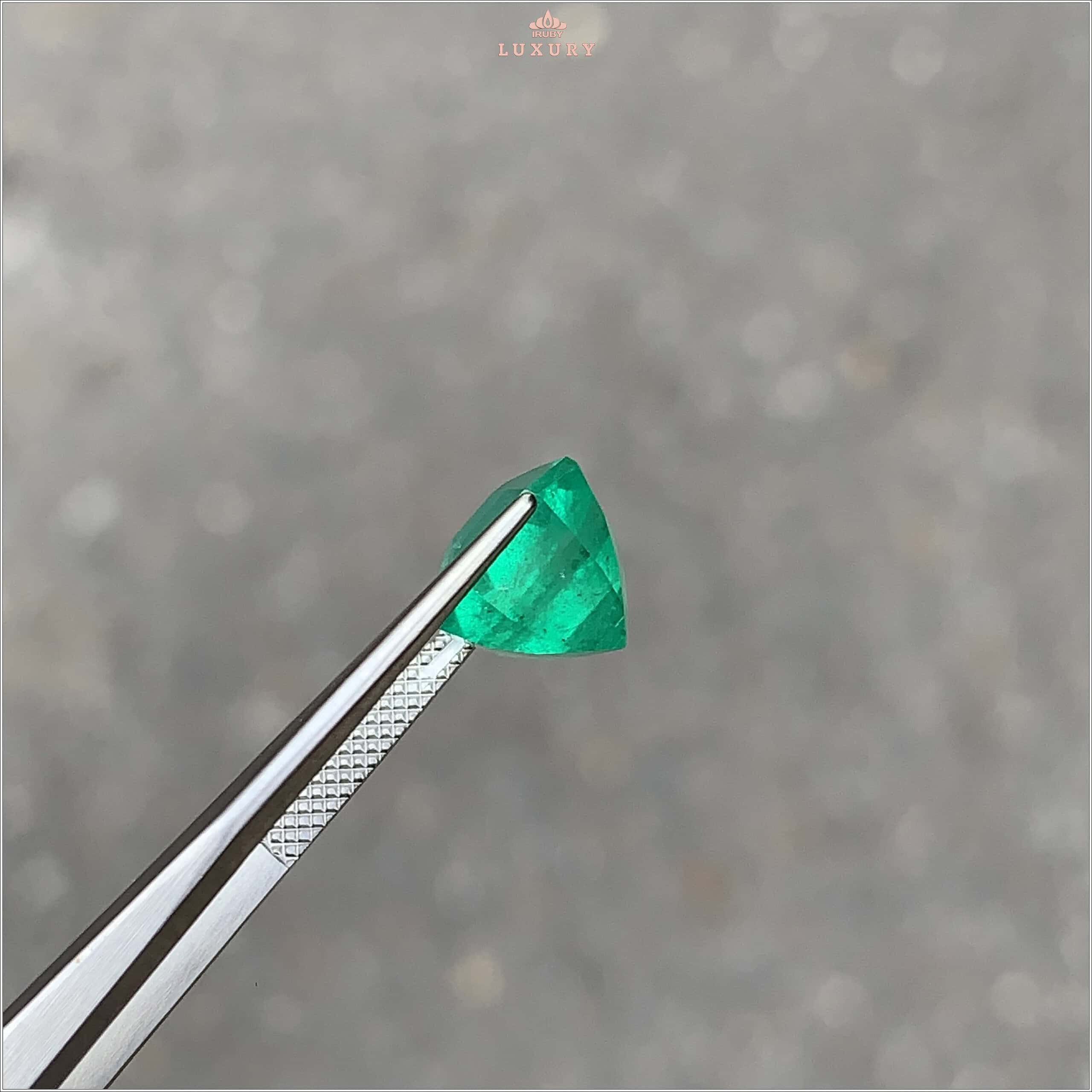 Đá Emerald xanh vivid tự nhiên 100% 3,89ct - IREM46 2409389 hình ảnh 3