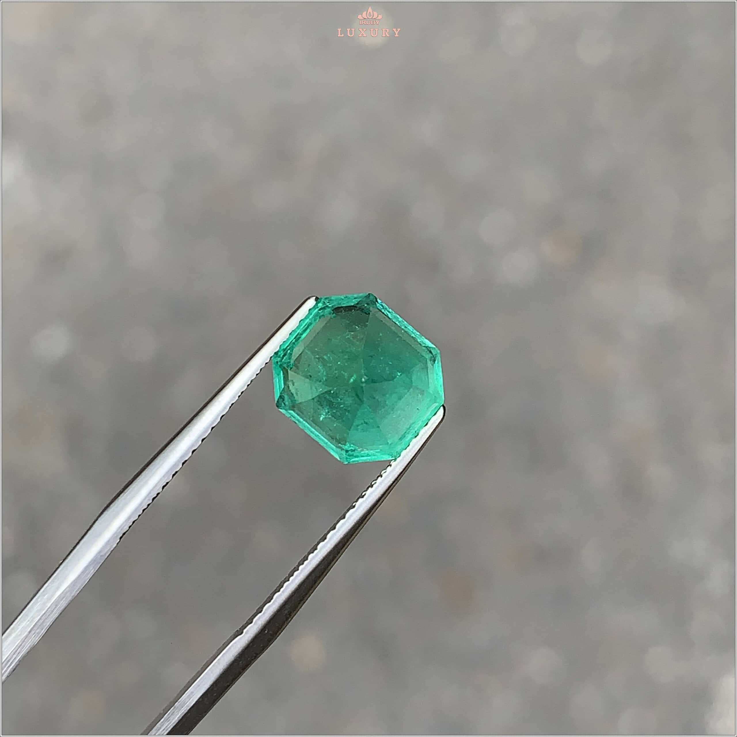 Đá Emerald xanh vivid tự nhiên 100% 3,89ct - IREM46 2409389 hình ảnh 4