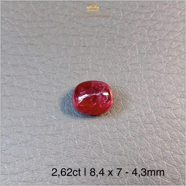 Đá Ruby cabochon đỏ huyết Lục Yên 2,62ct IRRC263 2409262 hình ảnh 1