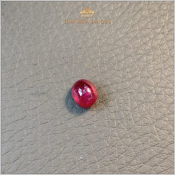 Đá Ruby cabochon đỏ huyết chất kính 1,51ct - IRRC265 2409151 hình ảnh 1