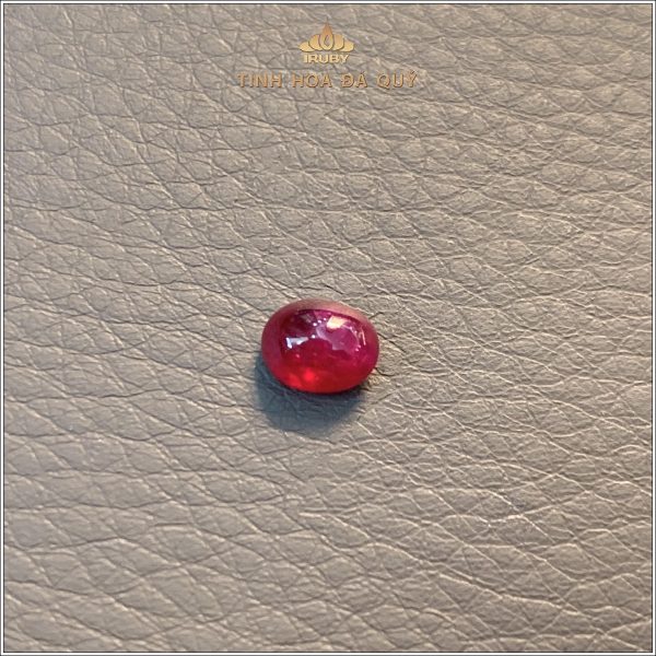 Đá Ruby cabochon đỏ huyết chất kính 1,51ct - IRRC265 2409151 hình ảnh 3