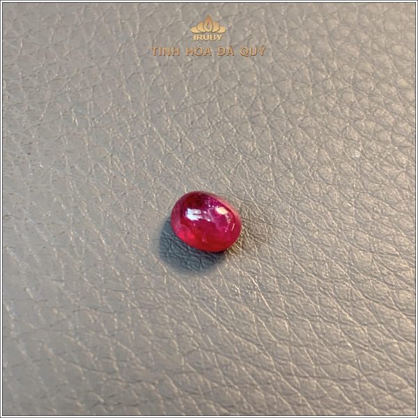 Đá Ruby cabochon đỏ huyết chất kính 1,51ct - IRRC265 2409151 hình ảnh 5