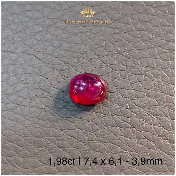 Đá Ruby cabochon huyết kính Lục Yên 1,98ct - IRRC260 2409198 hình ảnh