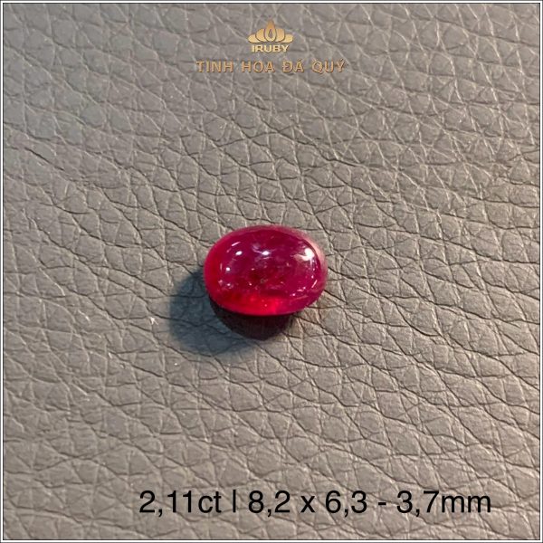 Đá Ruby cabochon huyết kính Lục Yên 2,11ct - IRRC259 2409211 hình ảnh 2