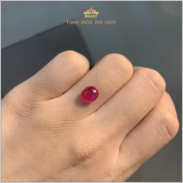 Đá Ruby cabochon đỏ hồng tươi chất kính trong Lục Yên 2,97ct – IRRC258 2409297