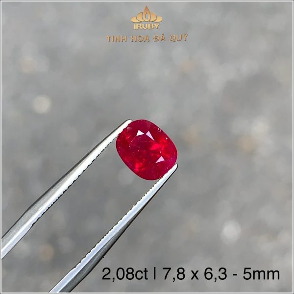 đá Ruby facet đỏ huyết Lục Yên 2,08ct - IRRF271 2409208