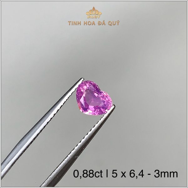 Đá Sapphire hồng Lục Yên tự nhiên 100% 0,88ct IRSP281 2409088 hình ảnh 4