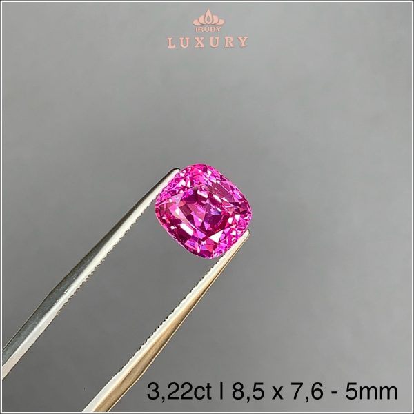 Đá Sapphire hồng Lục Yên tự nhiên 100% 3,22ct - IRSP285 2409322 hình ảnh 2