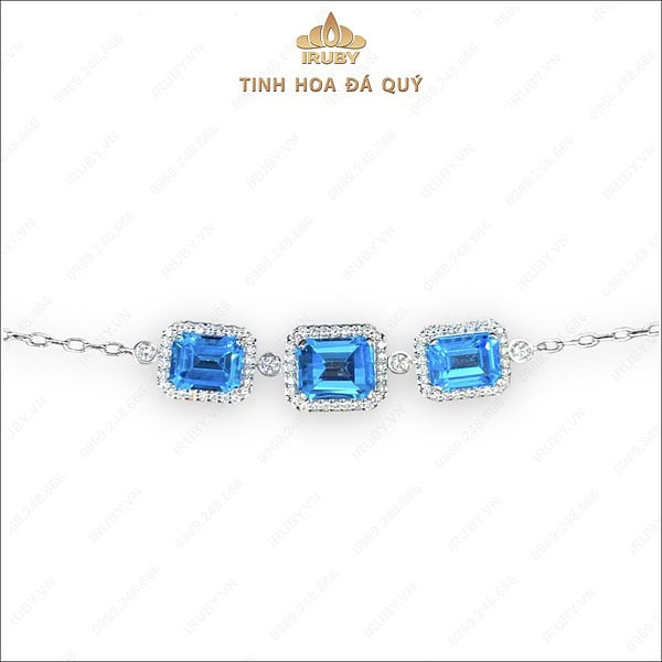 Lắc tay nữ đá Topaz kết kim cương hình ảnh 2