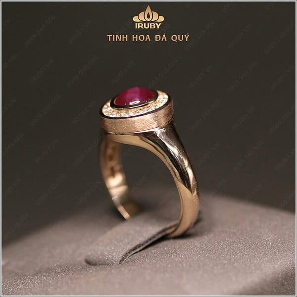 Nhẫn nam Ruby sao Nghệ An mẫu Vintage 1,48ct – IRRS 235148 hình ảnh 5