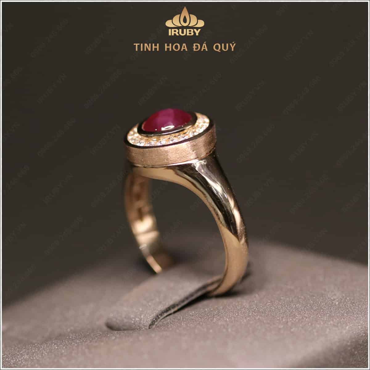 Nhẫn nam Ruby sao Nghệ An mẫu Vintage 1,48ct – IRRS 235148 hình ảnh 5