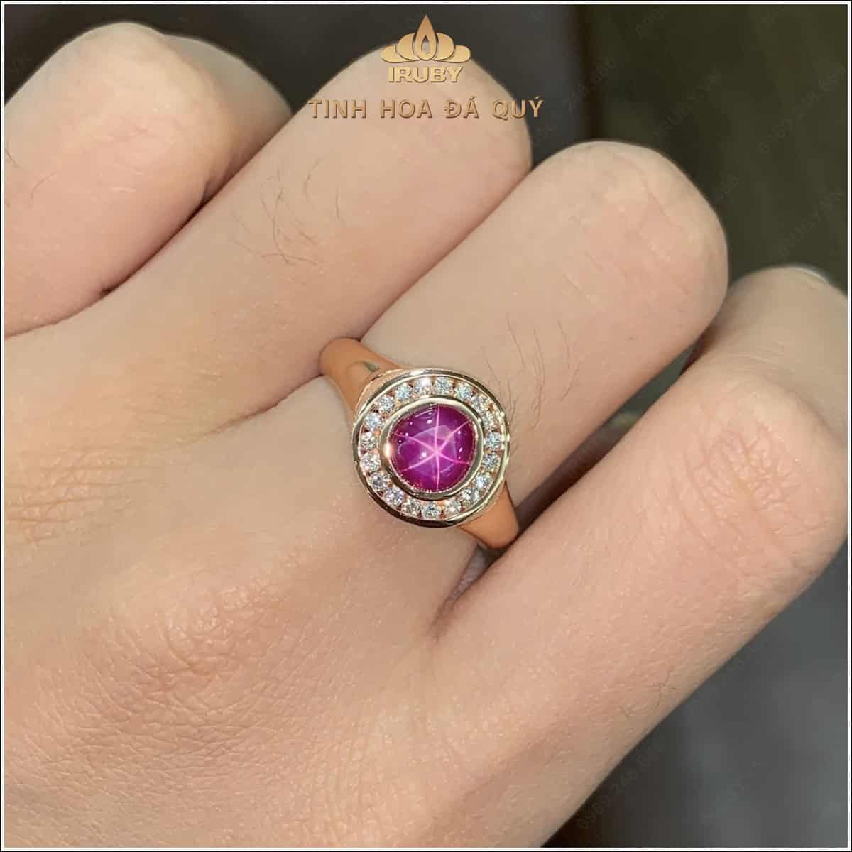 nhẫn nư Ruby sao Nghệ An kết kim cương 1,48ct – IRRS 235148