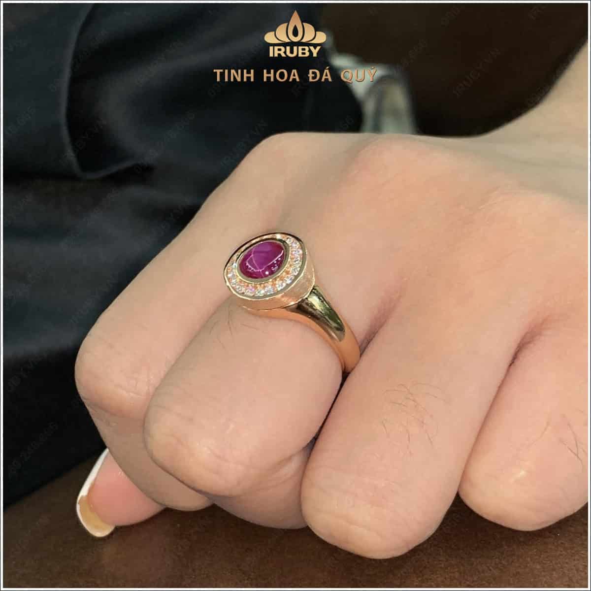 nhẫn nư Ruby sao Nghệ An kết kim cương 1,48ct – IRRS 235148