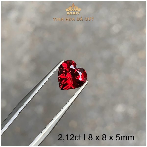 Đá Garnet trái tim tự nhiên 100% 2,12ct - IRGN129 2409212 hình ảnh 4