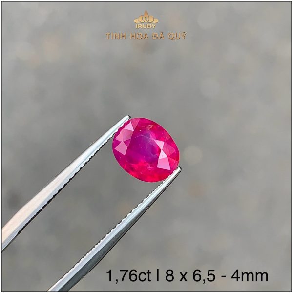 Đá Ruby facet đỏ hồng tự nhiên 100% 1,76ct - IRRF272 2410176 hình ảnh 3