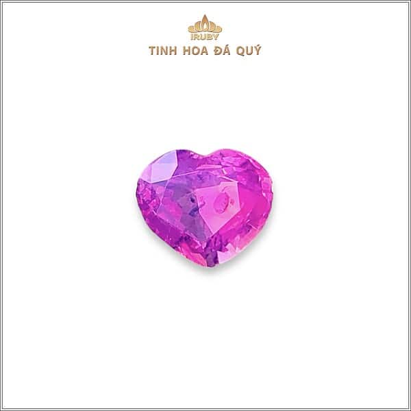 Đá Ruby facet trái tim đỏ hồng 1,28ct - IRRF 2410128KG