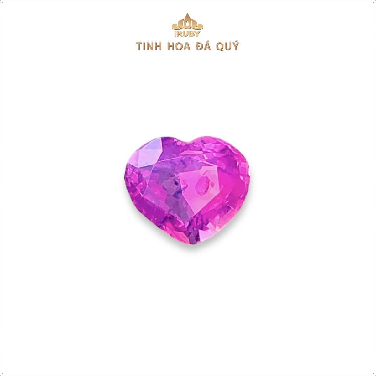 Đá Ruby facet trái tim đỏ hồng 1,28ct - IRRF 2410128KG