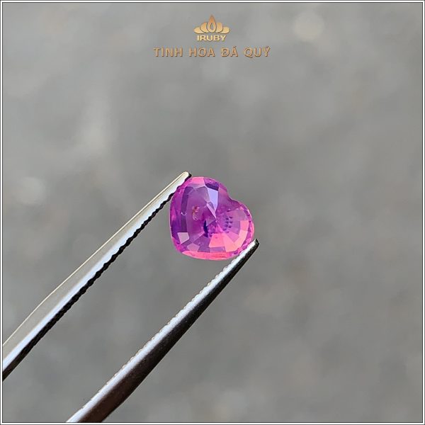 Đá Ruby facet trái tim đỏ hồng 1,28ct - IRRF 2410128KG hình ảnh 4