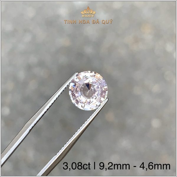 Đá Sapphire trắng tự nhiên 100% 3,08ct - IRSP284 2410308 hình ảnh 4