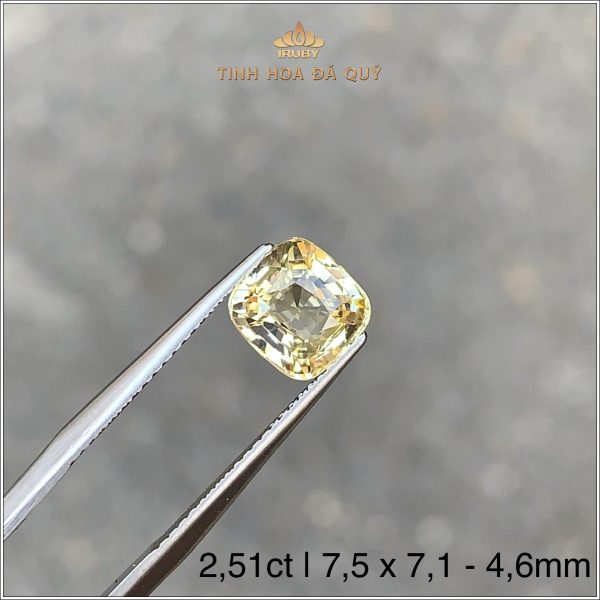 Đá Sapphire vàng tự nhiên 100% 2,51ct - IRYS290 2410251 hình ảnh 4