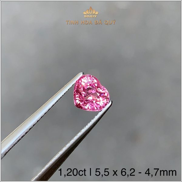 Đá Spinel hồng hình trái tim 1,20ct - IRSI 2410120KG hình ảnh 4