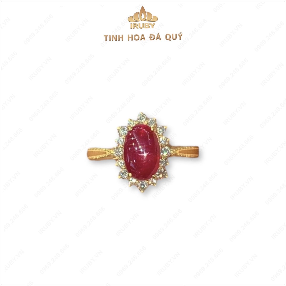 Nhẫn nữ Ruby kết kim cương sang trọng quý phái 2,50ct - IRRC 257 2409250 hình ảnh