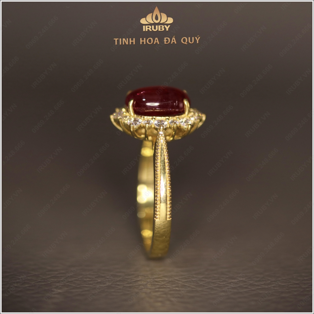 Nhẫn nữ Ruby kết kim cương sang trọng quý phái 2,50ct - IRRC 257 2409250 hình ảnh 1