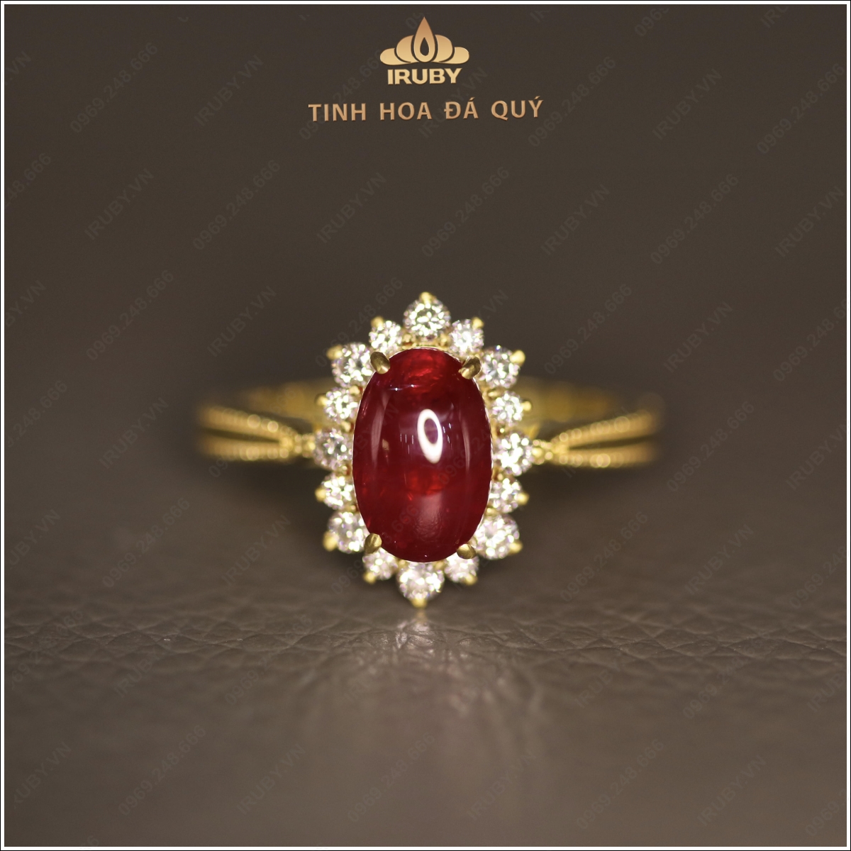 Nhẫn nữ Ruby kết kim cương sang trọng quý phái 2,50ct - IRRC 257 2409250 hình ảnh 5