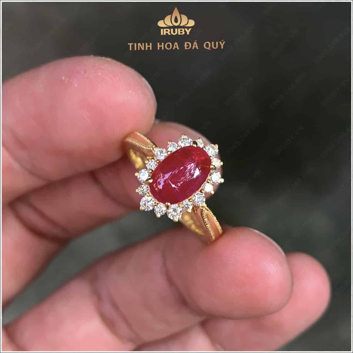 Nhẫn nữ Ruby kết kim cương sang trọng quý phái 2,50ct – IRRC 257 2409250 hình ảnh 2