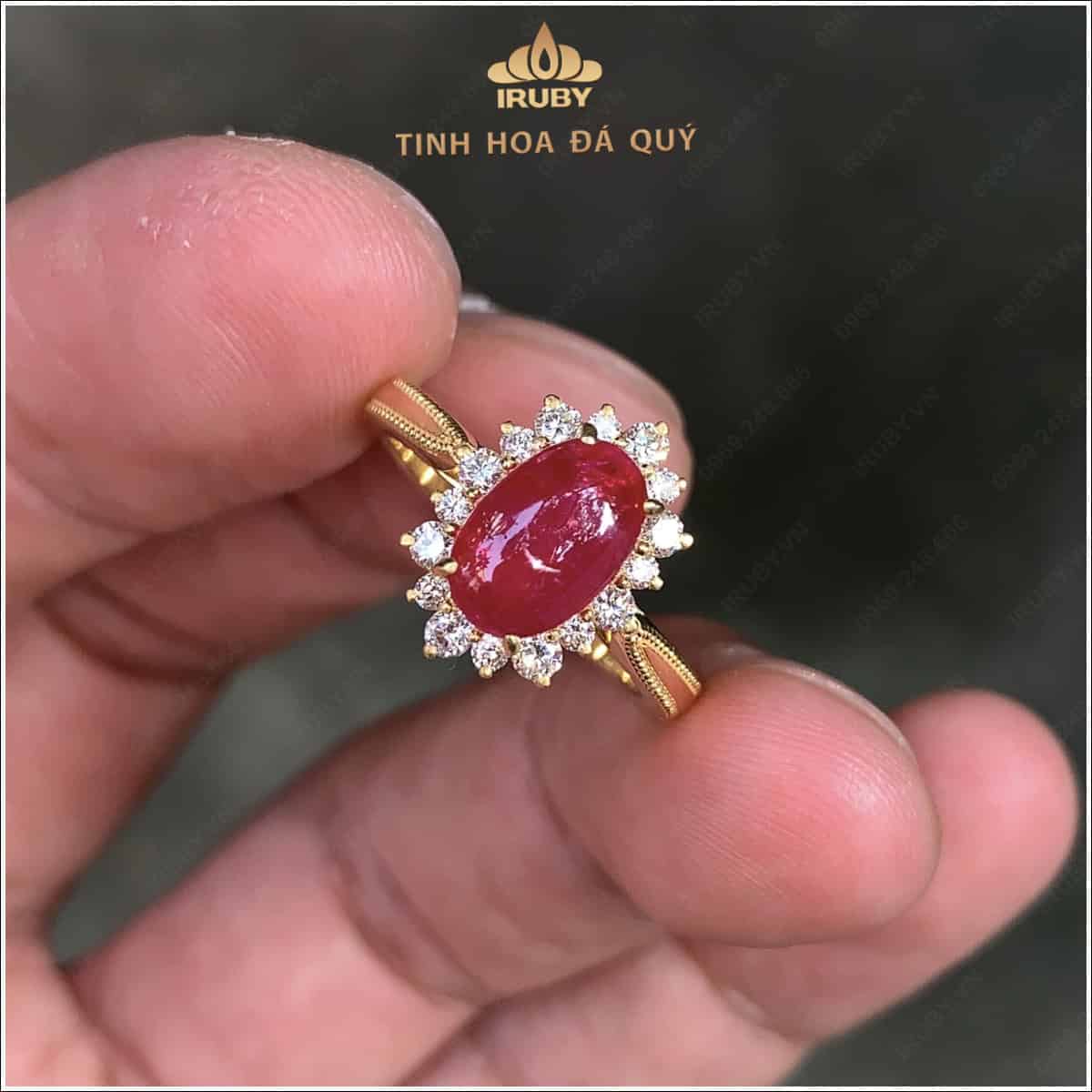 Nhẫn nữ Ruby kết kim cương sang trọng quý phái 2,50ct – IRRC 257 2409250 hình ảnh 6