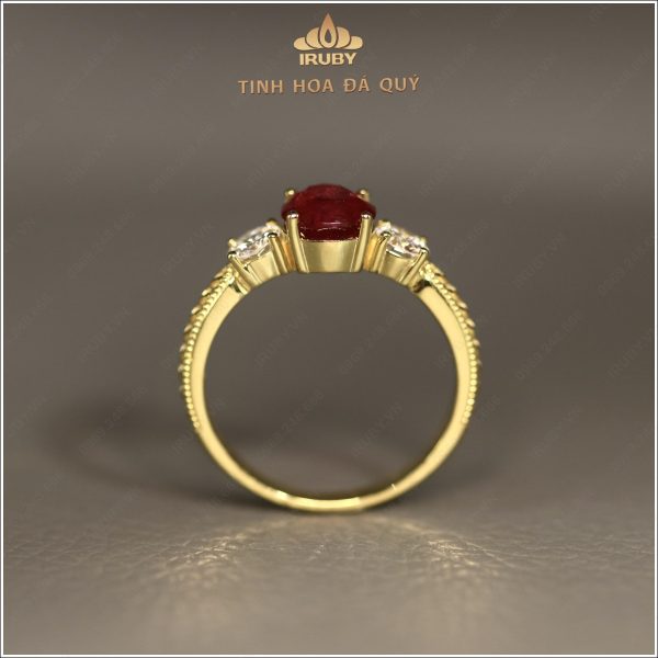 Nhẫn nữ Ruby kết kim cương tự nhiên 1,42ct - IRRF233 2405142 hình ảnh 7